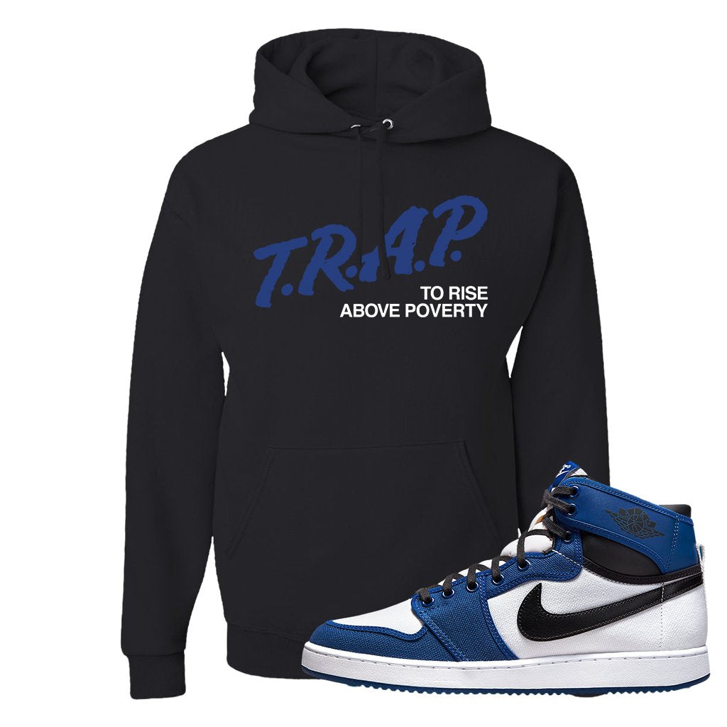 KO Storm Blue 1s Hoodie | Trap To Rise Above Poverty, Black