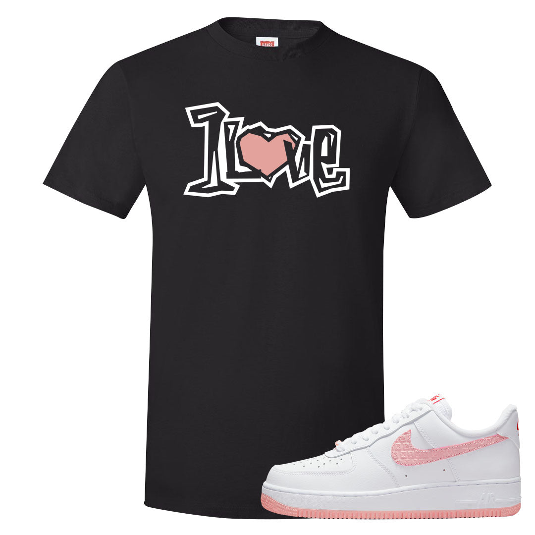 Valentine's Day 2022 AF1s T Shirt | 1 Love, Black