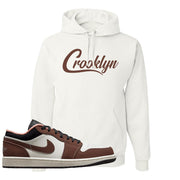 Mocha Low 1s Hoodie | Crooklyn, White