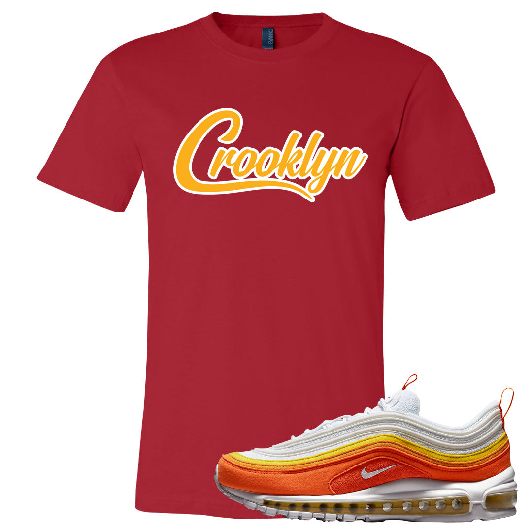 Club Orange Yellow 97s T Shirt | Crooklyn, Red