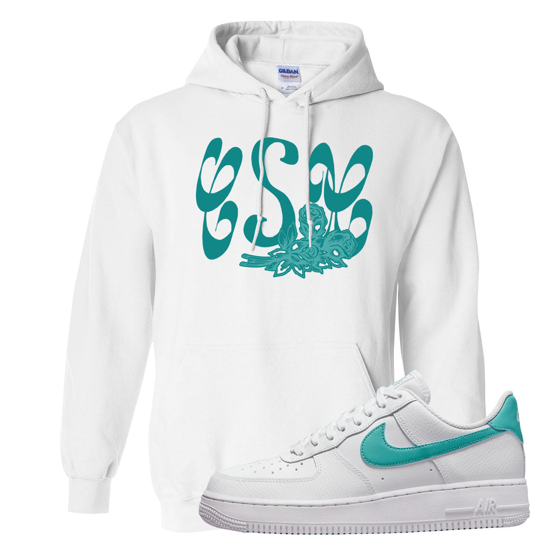 Washed Teal Low 1s Hoodie | Certified Sneakerhead, White