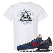 AMRC 90s T Shirt | All Seeing Eye, White