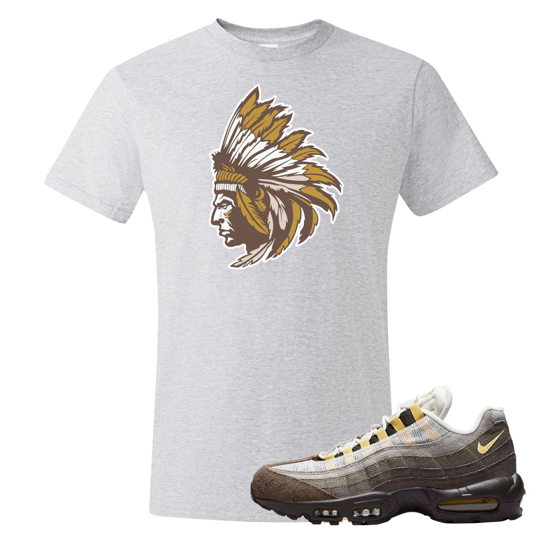 Ironstone Hemp 95s T Shirt | Indian Chief, Ash