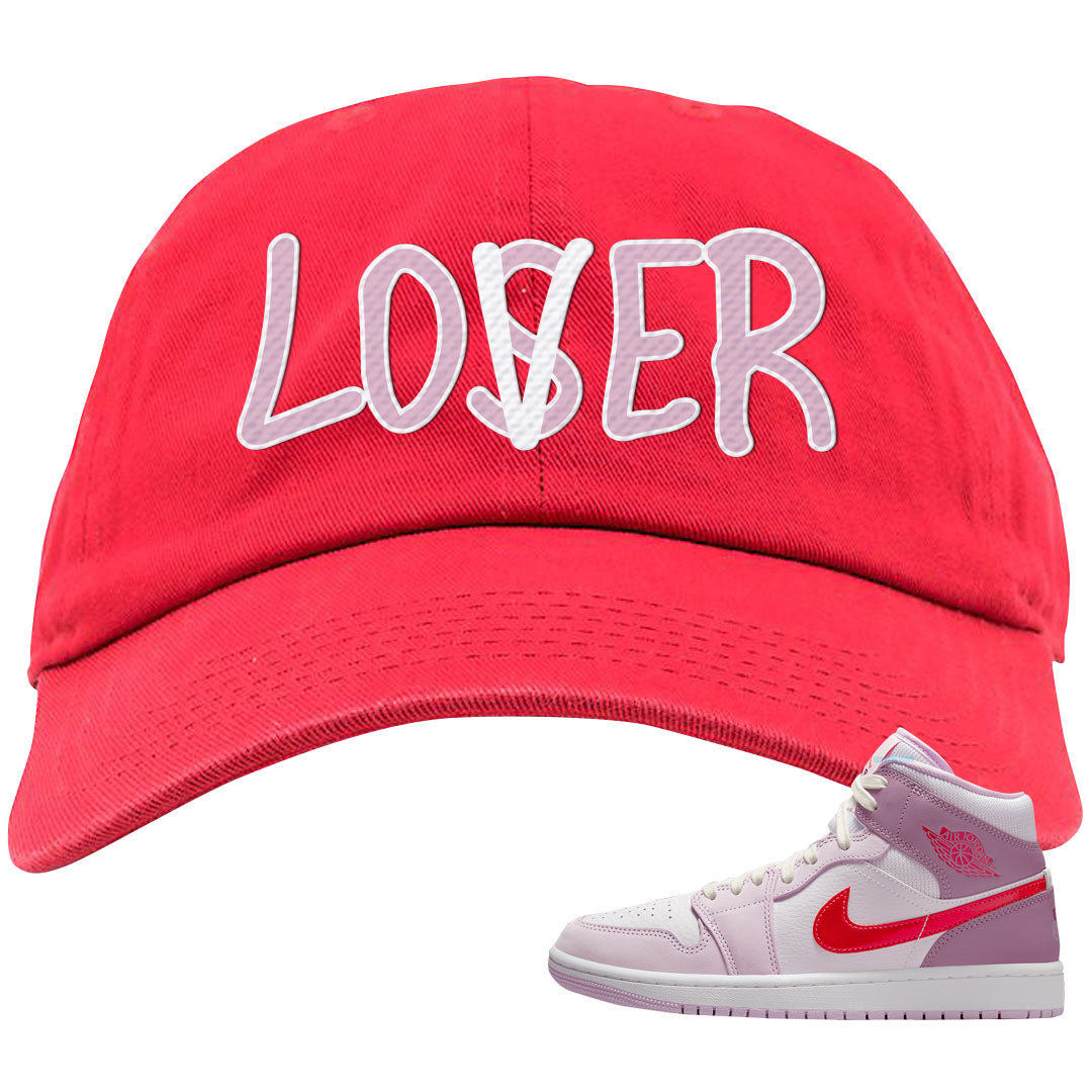 Valentine's Day Mid 1s Dad Hat | Lover, Red