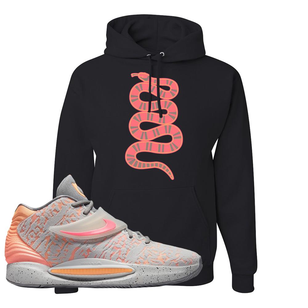 Sunset KD 14s Hoodie | Coiled Snake, Black