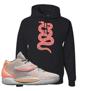 Sunset KD 14s Hoodie | Coiled Snake, Black