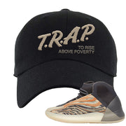 Yeezy Quantum Flash Orange Dad Hat | Trap To Rise Above Poverty, Black