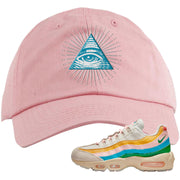 Rise Unity Sail 95s Dad Hat | All Seeing Eye, Light Pink