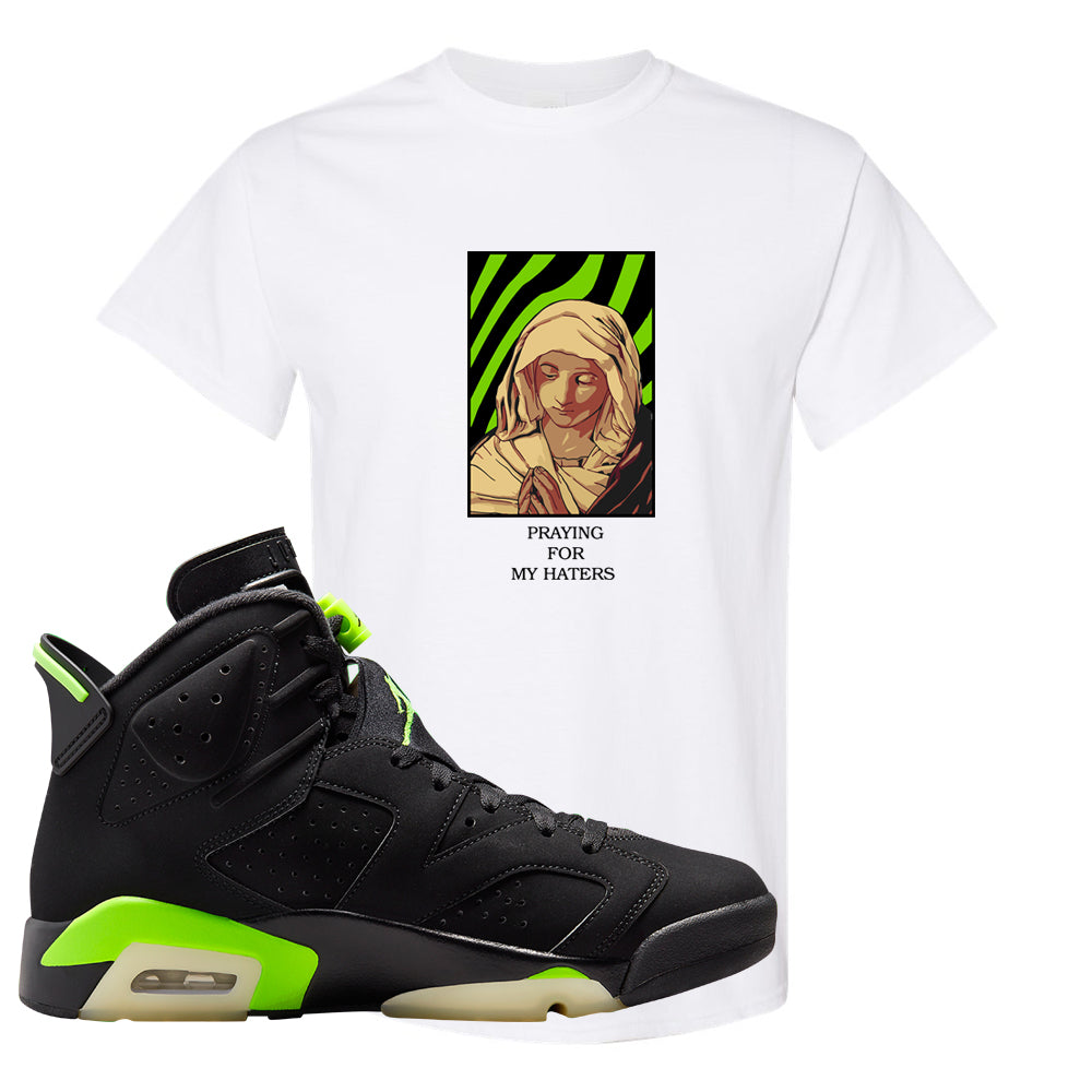 Electric Green 6s T Shirt | God Told Me, White