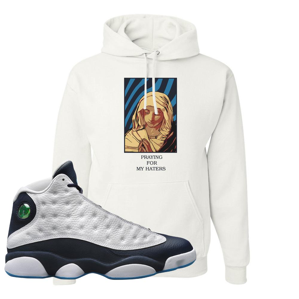 Obsidian 13s Hoodie | God Told Me, White
