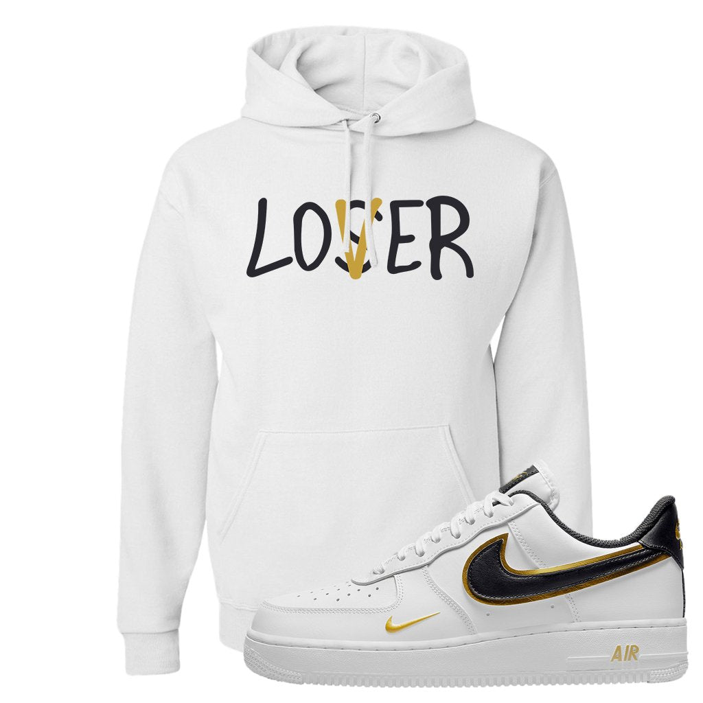 Air Force 1 Low White Gold Hoodie | Lover, White