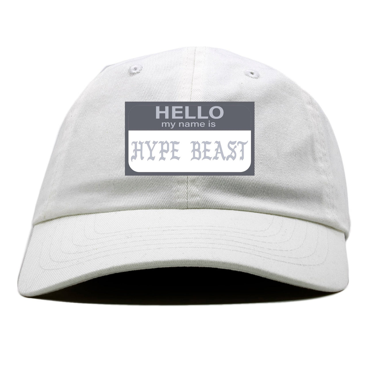Analog 700s Dad Hat | Hello My Name Is Hype Beast Pablo, White