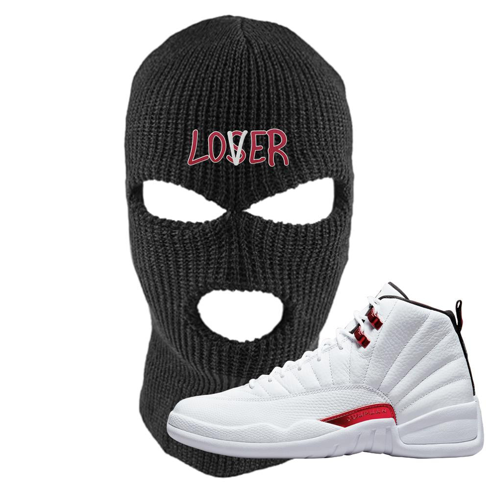 Twist White Red 12s Ski Mask | Lover, Black