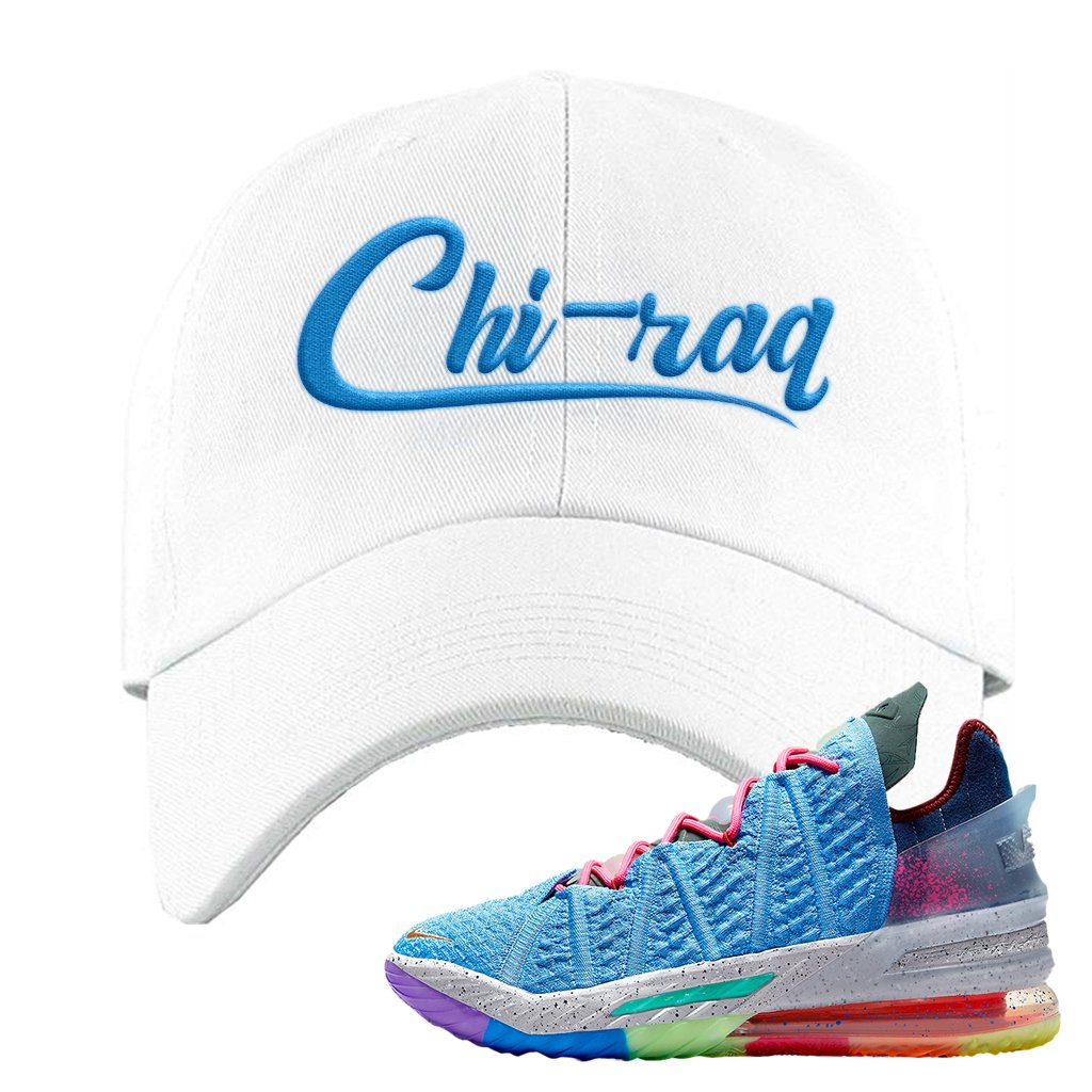 Lebron 18 Best 1-9 Dad Hat | Chiraq, White