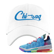 Lebron 18 Best 1-9 Dad Hat | Chiraq, White