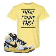 Acid Wash Yellow High Dunks T Shirt | Them Dunks Tho, Cornsilk