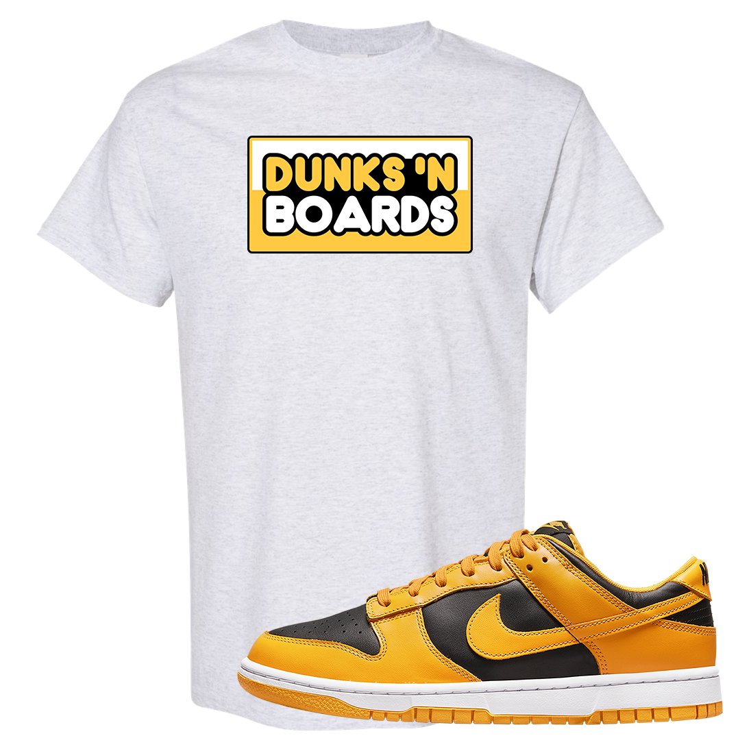 Goldenrod Low Dunks T Shirt | Dunks N Boards, Ash