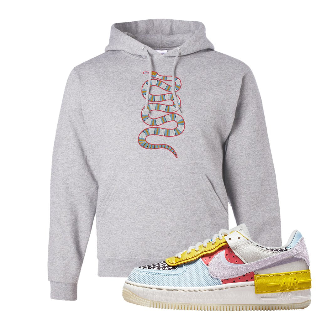 Air Force 1 Shadow Multi-Color Hoodie | Coiled Snake, Ash