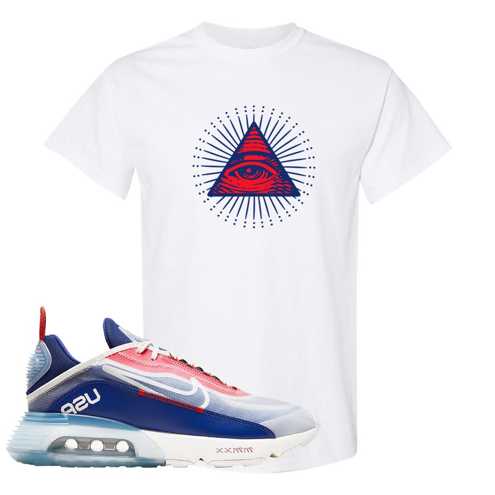 Team USA 2090s T Shirt | All Seeing Eye, White