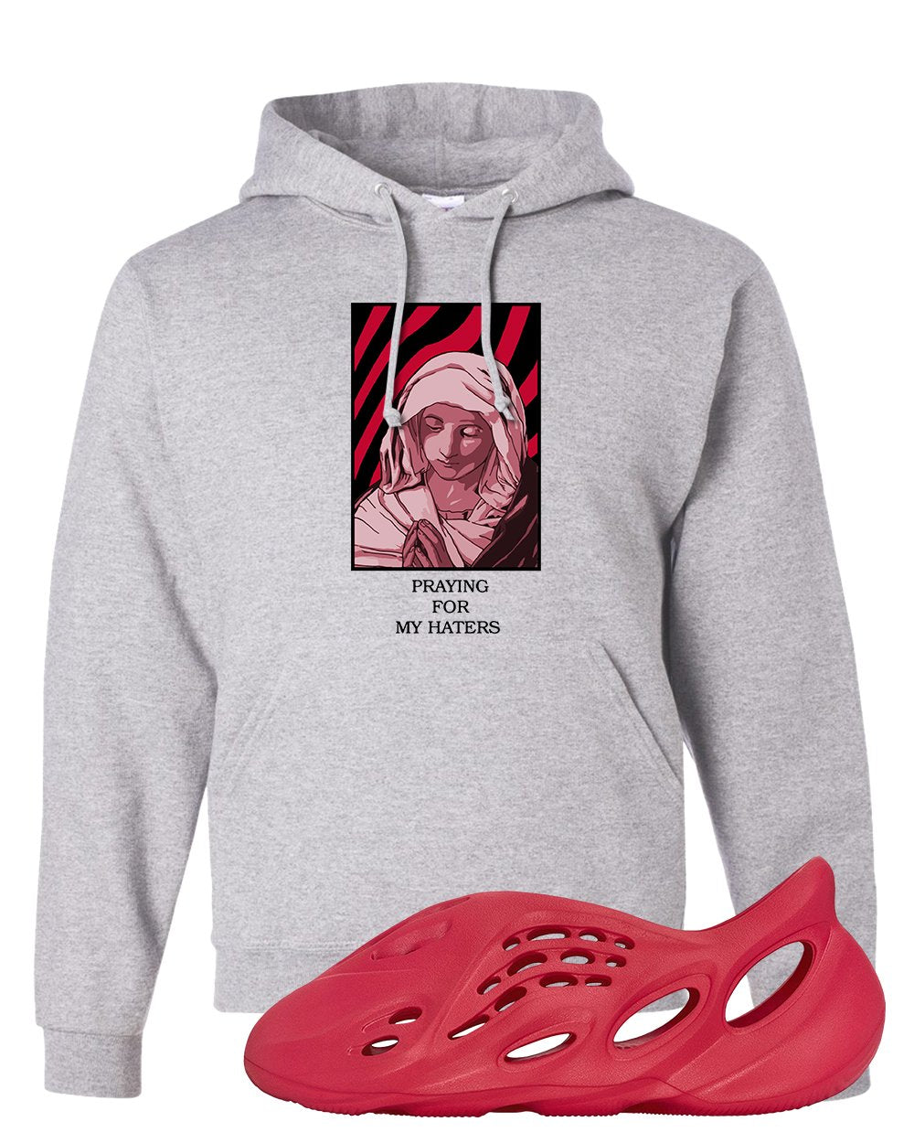 Vermillion Foam Runners Hoodie | God Told Me, Ash