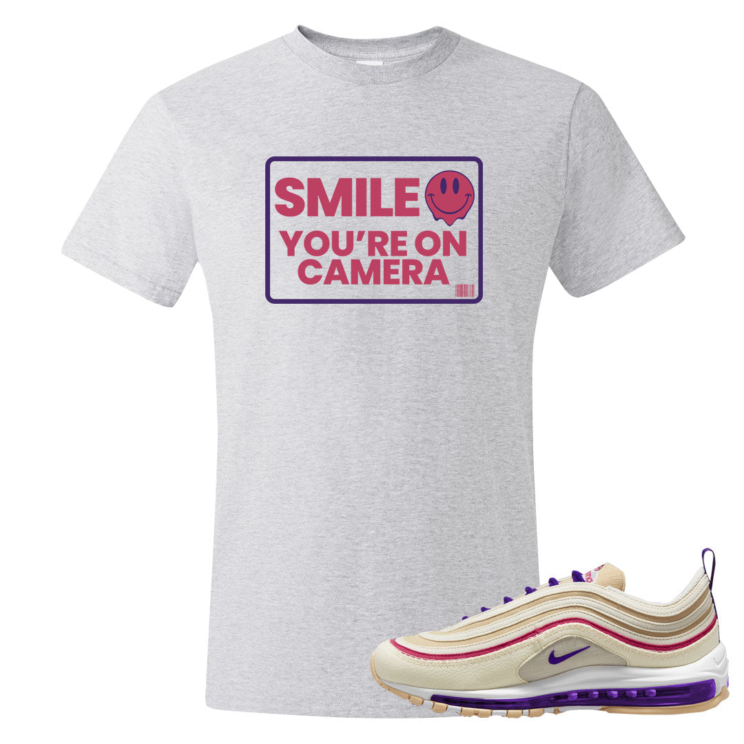 Sprung Sail 97s T Shirt | Smile You're On Camera, Ash