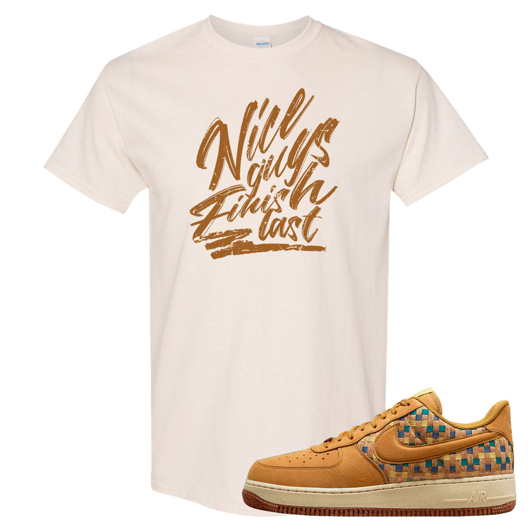 Woven Cork Low AF 1s T Shirt | Nice Guys Finish Last, Natural