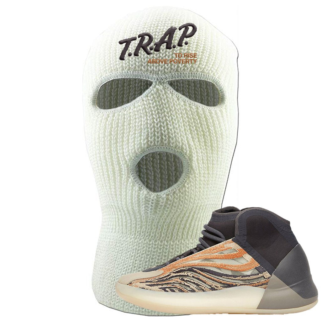 Yeezy Quantum Flash Orange Ski Mask | Trap To Rise Above Poverty, White