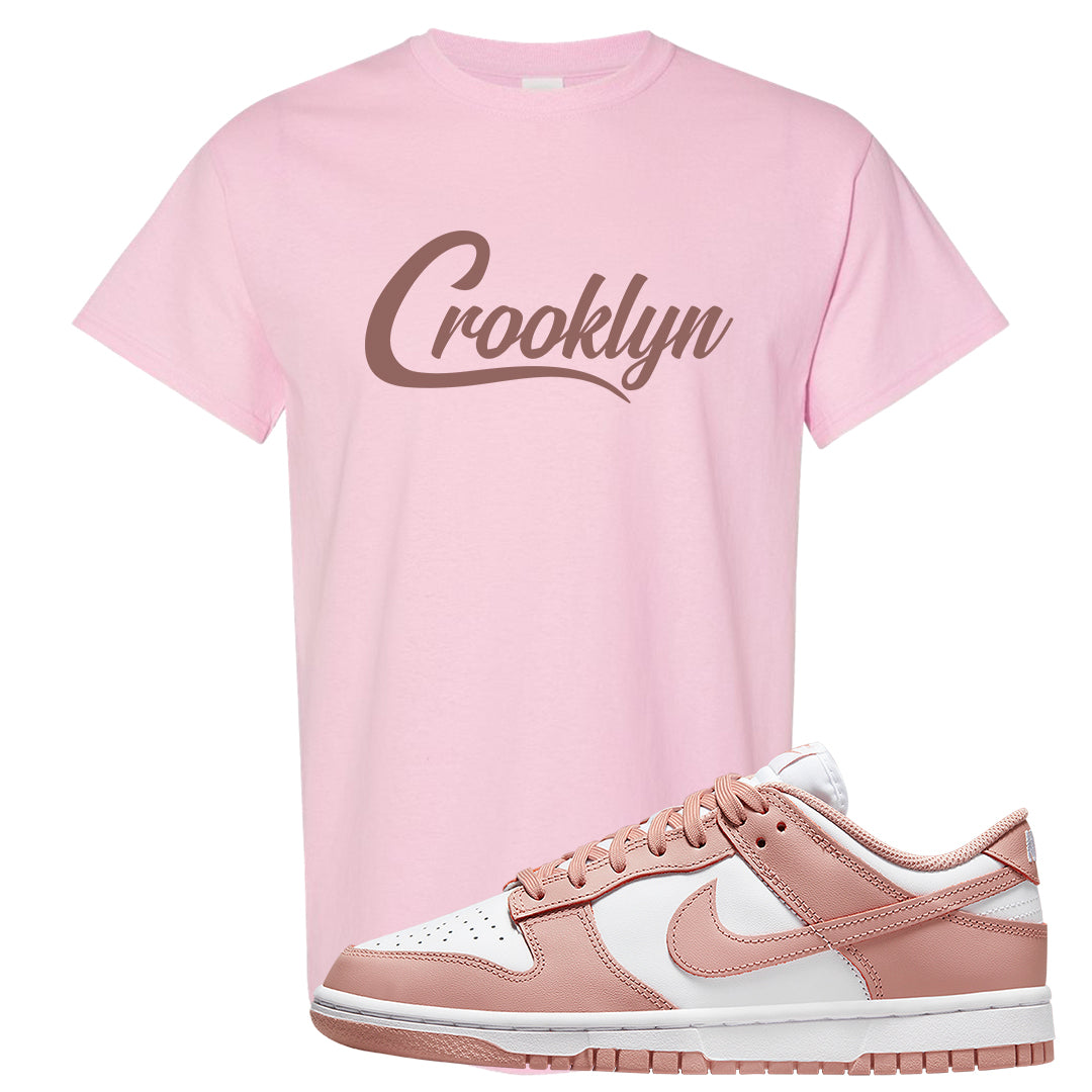 Rose Whisper Low Dunks T Shirt | Crooklyn, Light Pink