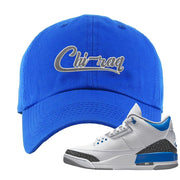 Racer Blue 3s Dad Hat | Chiraq, Royal