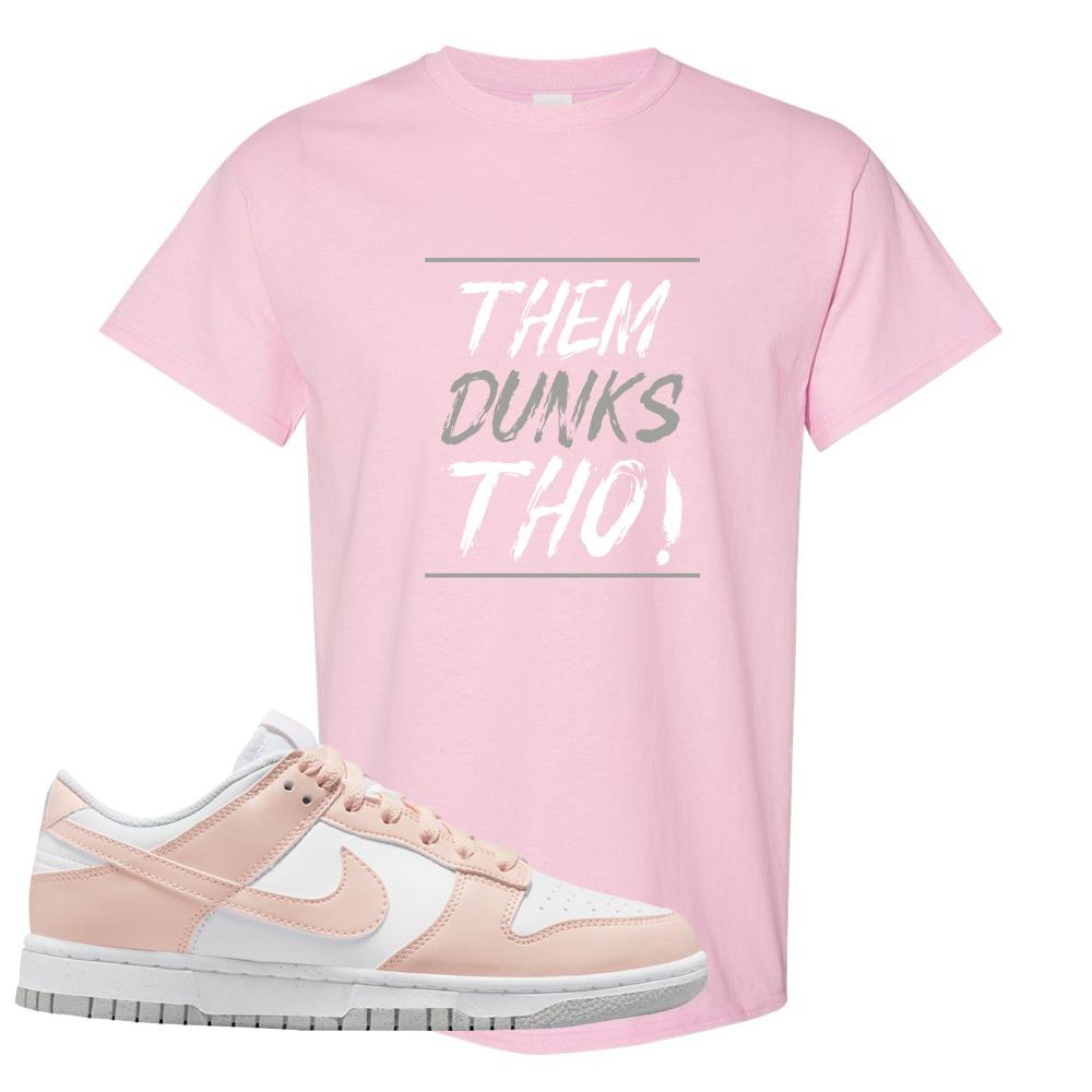 Move To Zero Pink Low Dunks T Shirt | Them Dunks Tho, Light Pink