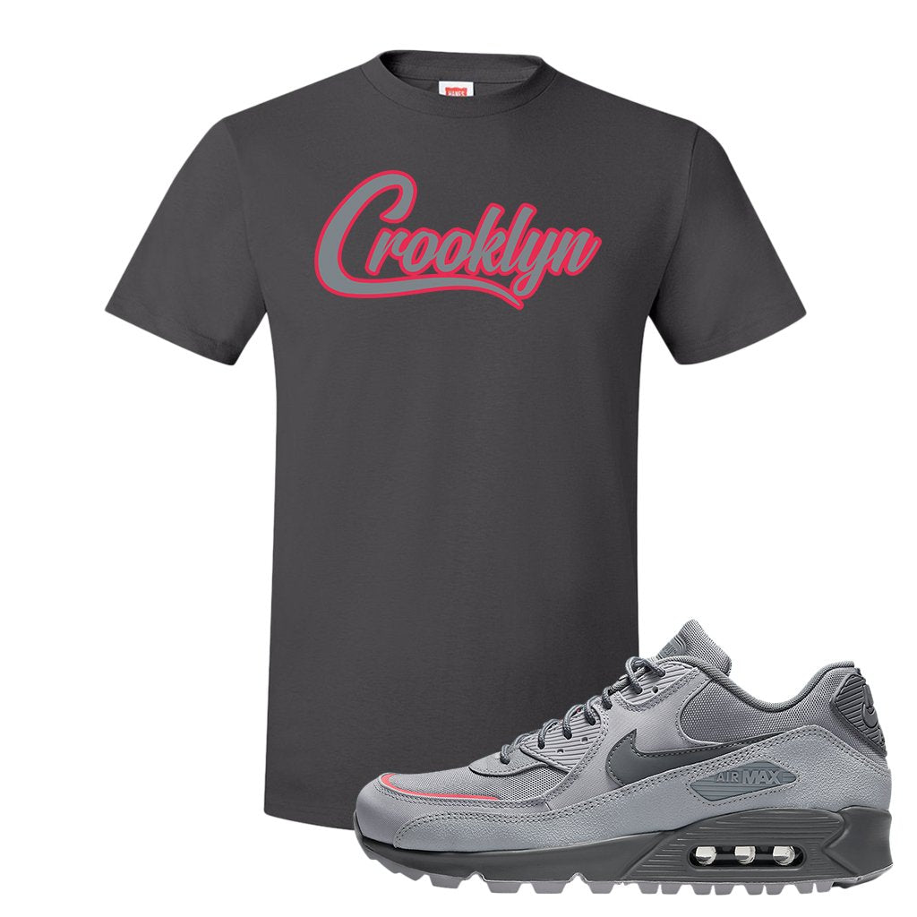 Wolf Grey Surplus 90s T Shirt | Crooklyn, Smoke Grey
