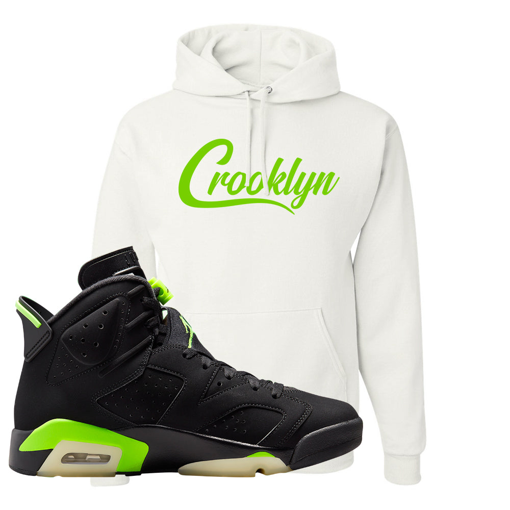 Electric Green 6s Hoodie | Crooklyn, White