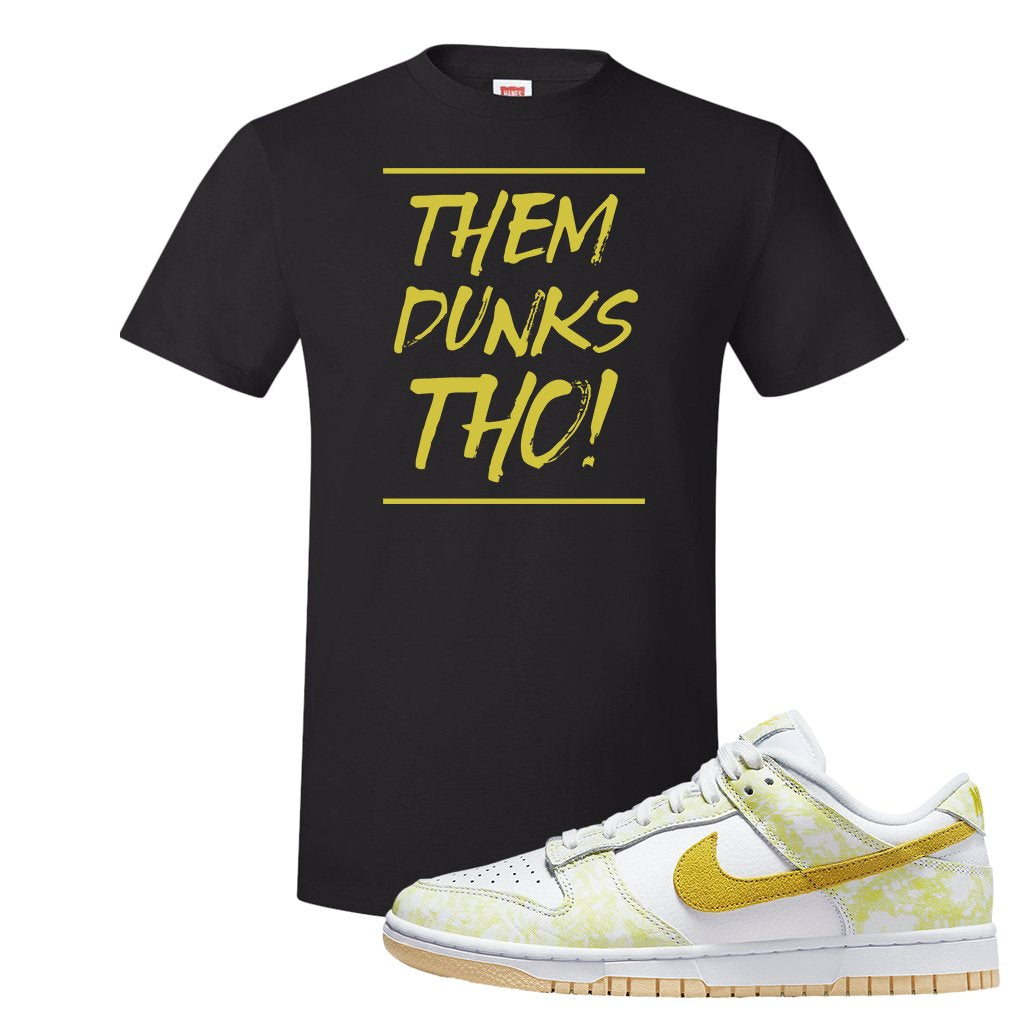 Yellow Strike Low Dunks T Shirt | Them Dunks Tho, Black