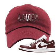 Air Jordan 1 Low Team Red Dad Hat | Lover, Maroon
