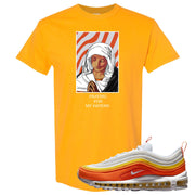 Club Orange Yellow 97s T Shirt | God Told Me, Gold