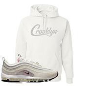 First Use Suede 97s Hoodie | Crooklyn, White