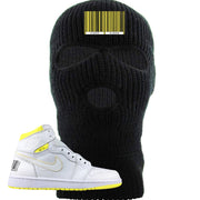 Air Jordan 1 First Class Flight First Class Barcode Black Sneaker Matching Ski Mask
