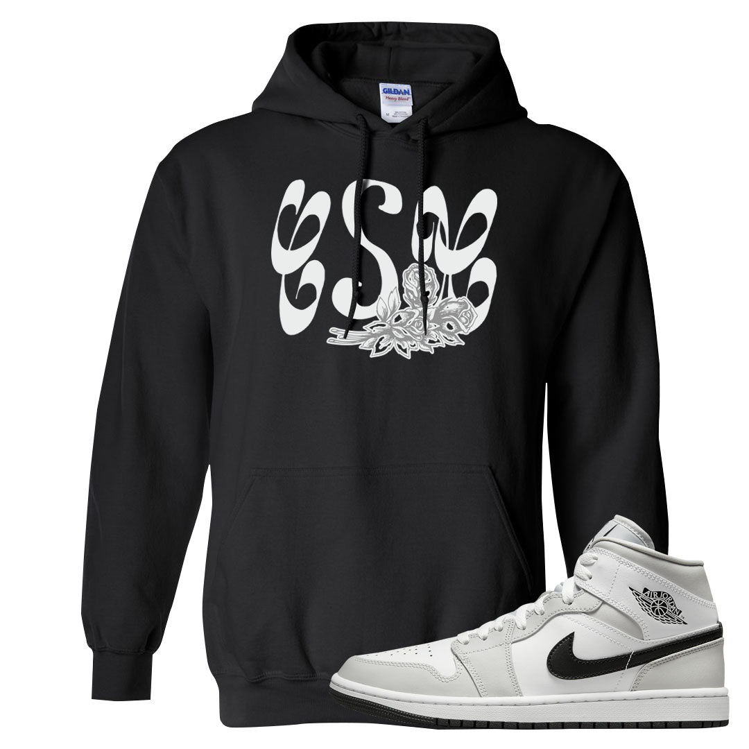 Light Smoke Grey Mid 1s Hoodie | Certified Sneakerhead, Black