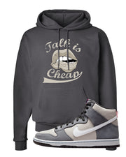 Medium Grey High Dunks Hoodie | Talk Is Cheap, Smoke Grey