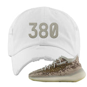 Stone Salt 380s Distressed Dad Hat | 380, White