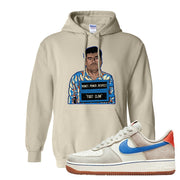 First Use Low 1s Suede Hoodie | El Chapo Illustration, Sand