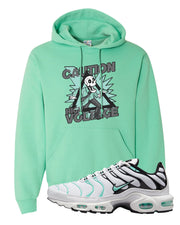 Hyper Jade Pluses Hoodie | Caution High Voltage, Cool Mint