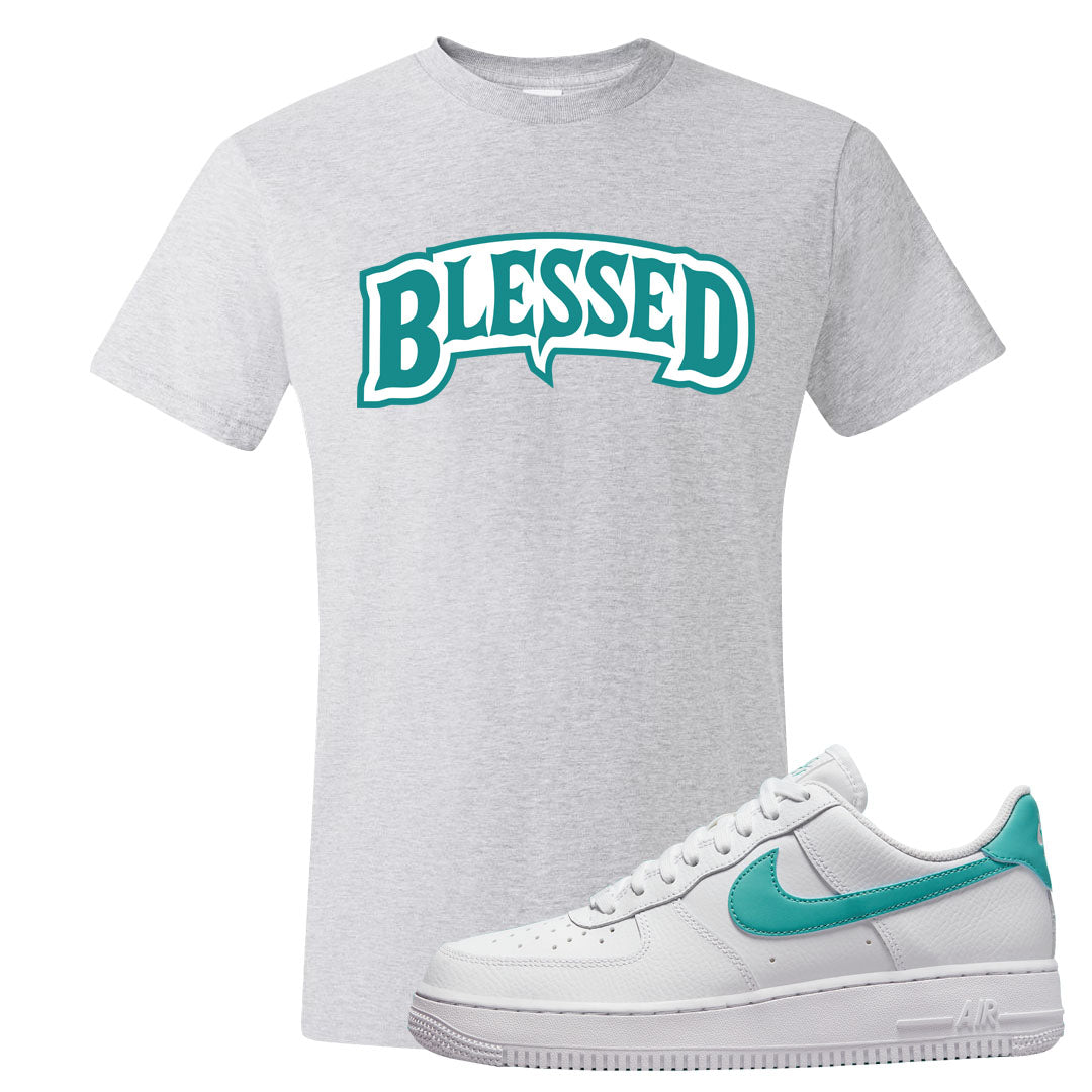 Washed Teal Low 1s T Shirt | Blessed Arch, Ash