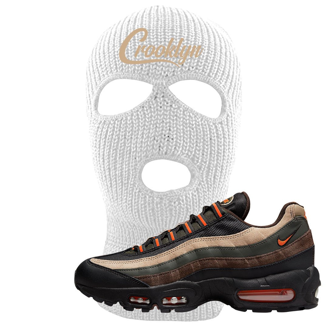 Dark Army Orange Blaze 95s Ski Mask | Crooklyn, White