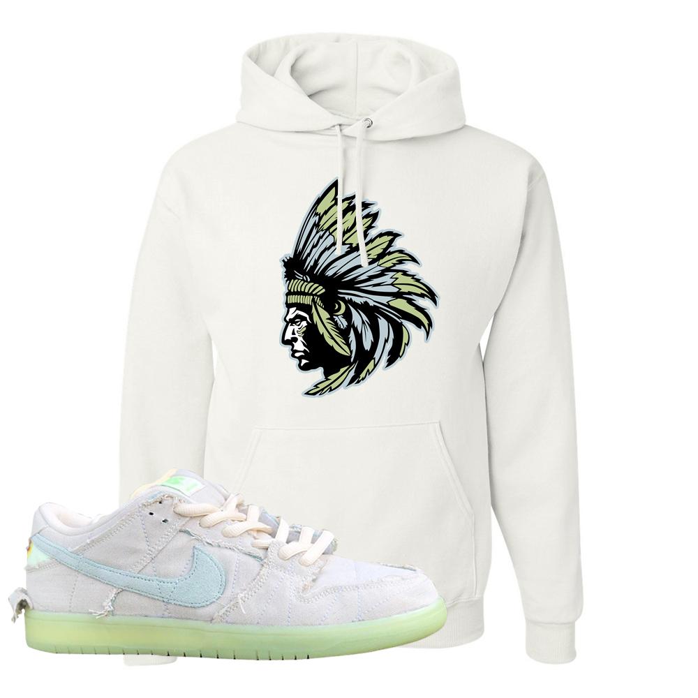 Mummy Low Dunks Hoodie | Indian Chief, White