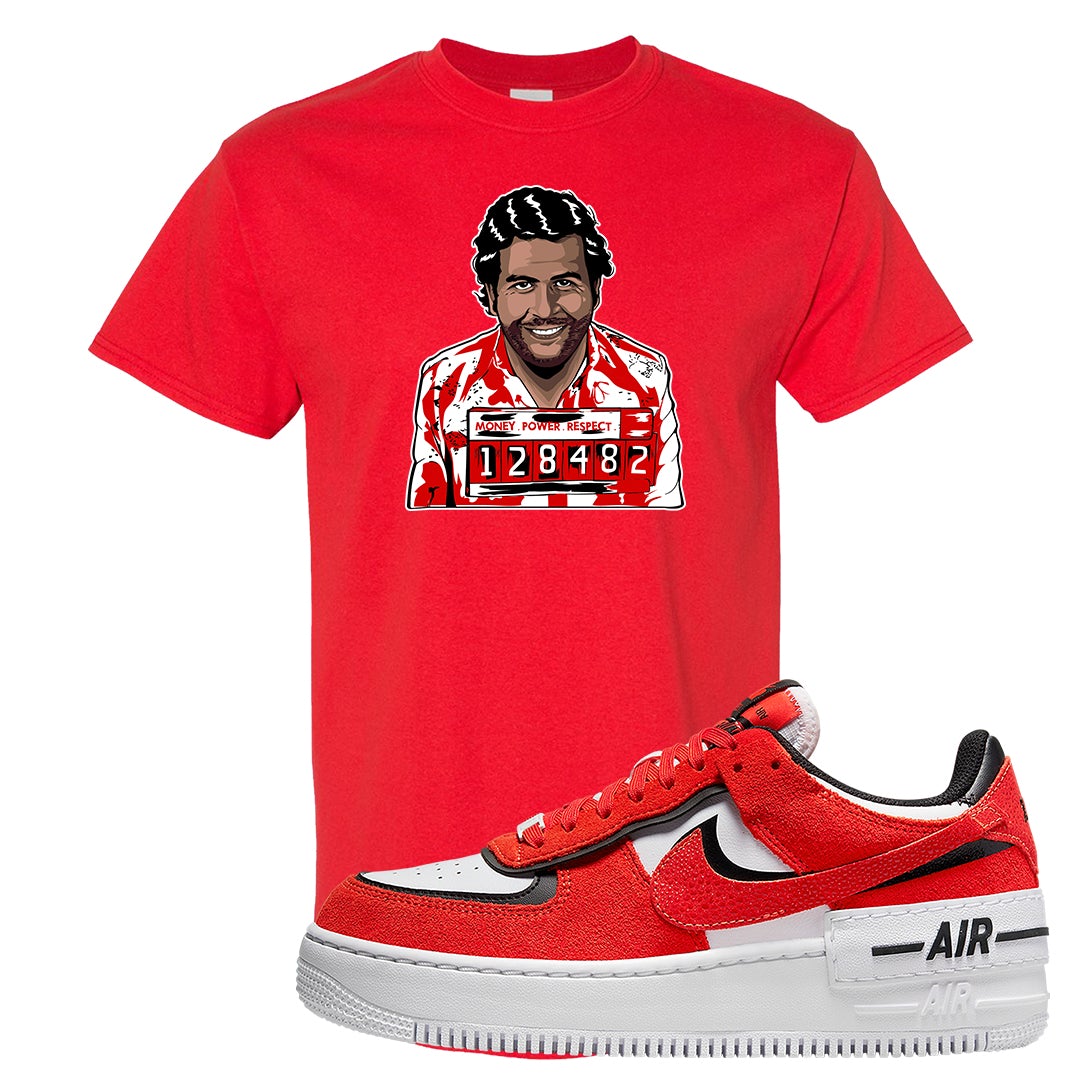 Shadow Chicago AF 1s T Shirt | Escobar Illustration, Red