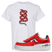 Shadow Chicago AF 1s T Shirt | Coiled Snake, Ash