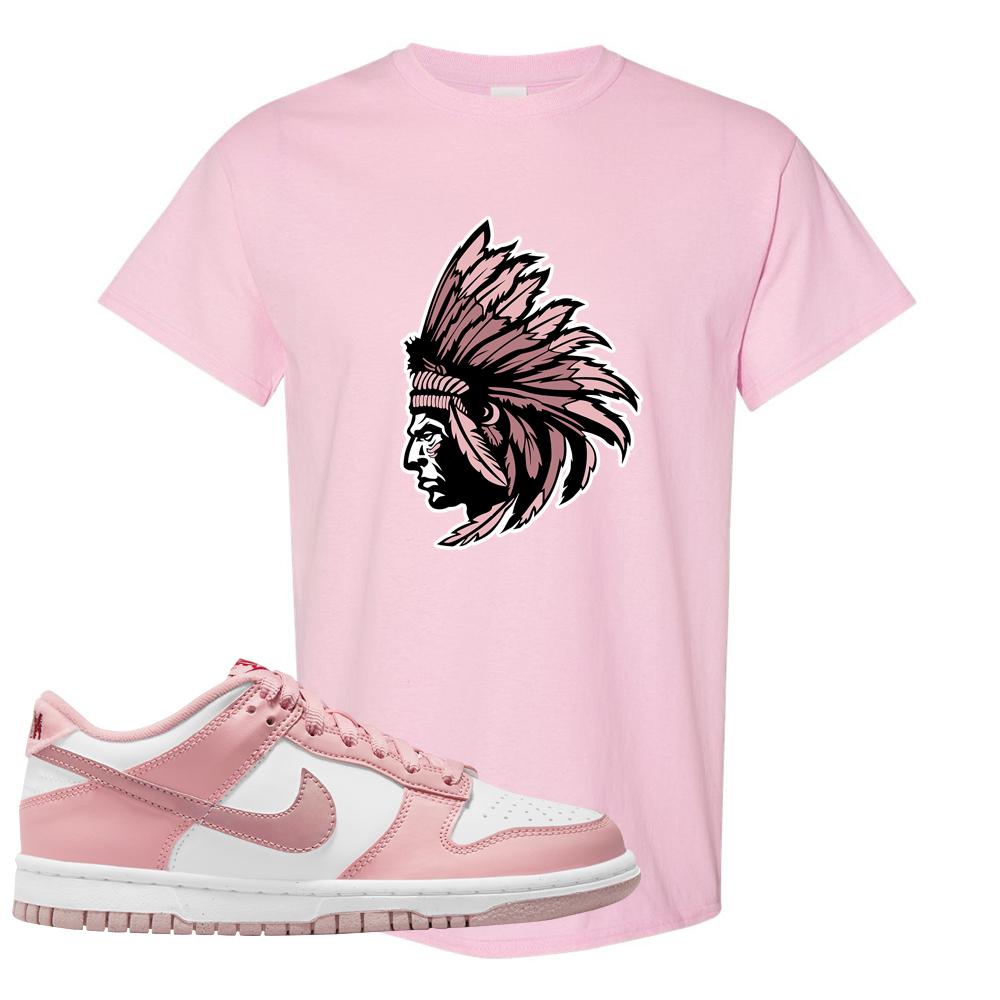 Pink Velvet Low Dunks T Shirt | Indian Chief, Light Pink