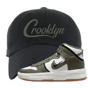 Cargo Khaki Rebel High Dunks Dad Hat | Crooklyn, Black