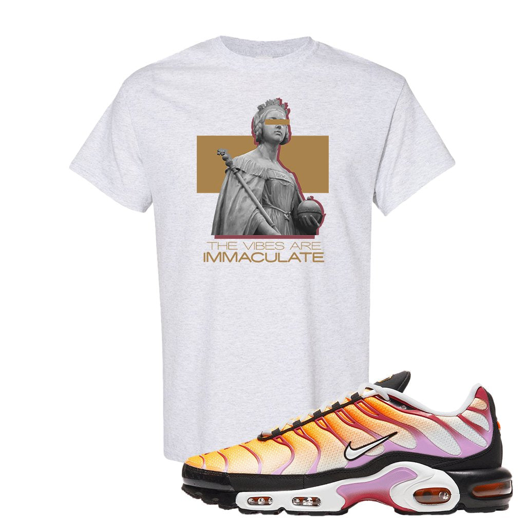 Air Max Plus Laser Orange Siren Red Fuchsia Glow T Shirt | The Vibes Are Immaculate, Ash